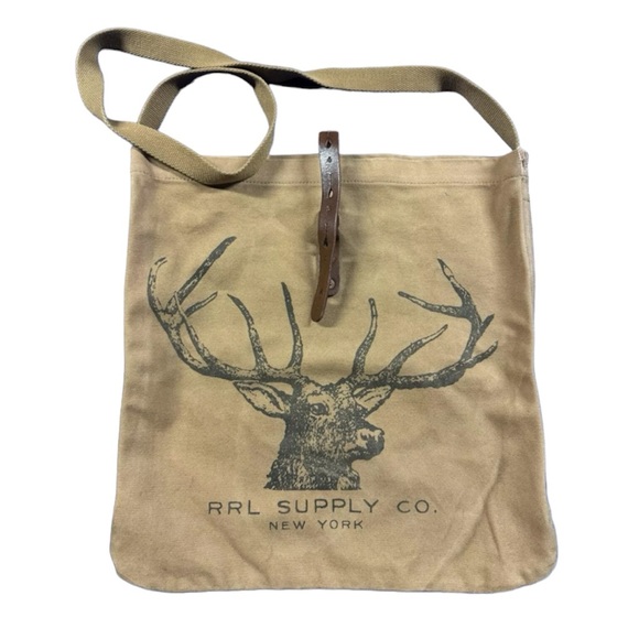RRL Brown Canvas Market Tote Bag1